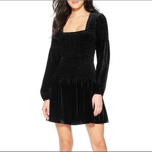 New Parker Smocked Velvet Dress Tiara Long Sleeve Size XL